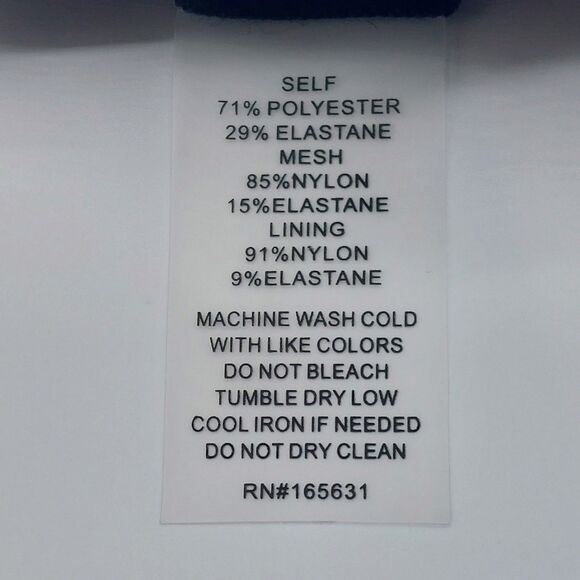 Johnny Was Seabrock Bee Active RacerbackSports Bra Women's Size Large Navy Gym - Picture 5 of 6